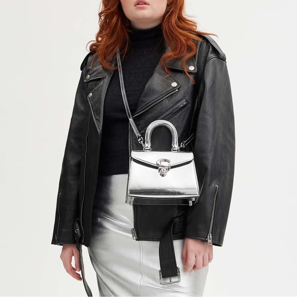 Coach Metallic Silver Crossbody Bag - Picture 4 of 16